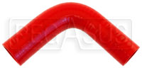 Click for a larger picture of Red Silicone Hose, 1 3/8 x 1 3/16" 90 deg. Reducing Elbow