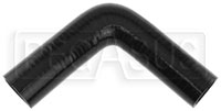 Click for a larger picture of Black Silicone Hose, 1 3/8 x 1 1/4" 90 deg. Reducing Elbow