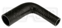 Click for a larger picture of Black Silicone Hose, 1 1/2" x 1.00" 90 deg. Reducing Elbow