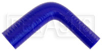 Click for a larger picture of Blue Silicone Hose, 1 1/2 x 1" 90 deg. Reducing Elbow