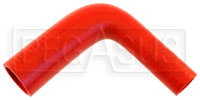 Click for a larger picture of Red Silicone Hose, 1 1/2 x 1" 90 deg. Reducing Elbow