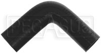 Click for a larger picture of Black Silicone Hose, 1 1/2 x 1 3/4" 90 deg. Reducing Elbow