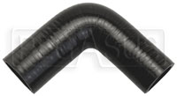 Click for a larger picture of Black Silicone Hose, 1 3/4 x 2" 90 deg. Reducing Elbow