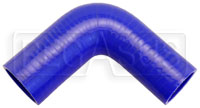 Click for a larger picture of Blue Silicone Hose, 1 3/4 x 2" 90 deg. Reducing Elbow