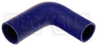 Click for a larger picture of Blue Silicone Hose, 1 3/4 x 2" 90 deg. Reducing Elbow