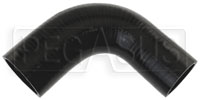 Click for a larger picture of Black Silicone Hose, 2 3/8 x 2" 90 deg. Reducing Elbow