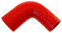 Click for a larger picture of Red Silicone Hose, 2 3/8 x 2" 90 deg. Reducing Elbow