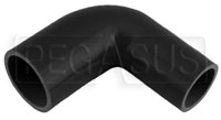 Click for a larger picture of Black Silicone Hose, 2 1/2 x 2" 90 deg. Reducing Elbow