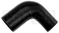 Click for a larger picture of Black Silicone Hose, 2 3/4" x 2.00" 90 deg. Reducing Elbow