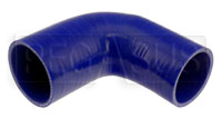 Click for a larger picture of Blue Silicone Hose, 2 3/4" x 2 1/2" 90 deg. Reducing Elbow