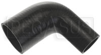 Click for a larger picture of Black Silicone Hose, 3" to 2" 90 deg. Reducing Elbow