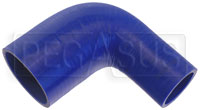 Click for a larger picture of Blue Silicone Hose, 3" to 2" 90 deg. Reducing Elbow