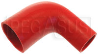 Click for a larger picture of Red Silicone Hose, 3" to 2" 90 deg. Reducing Elbow