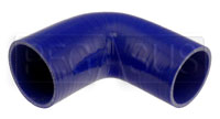 Click for a larger picture of Blue Silicone Hose, 3.00" x 2 3/4" 90 deg. Reducing Elbow