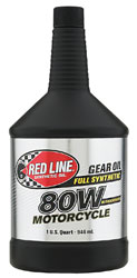 Click for a larger picture of Red Line Motorcycle Gear Oil with Shockproof