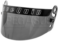 Click for a larger picture of RaceQuip Pro Series Dark Smoke Helmet Shield