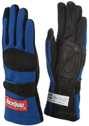 Click for a larger picture of RaceQuip 355 Model 2 Layer Racing Gloves, SFI-5