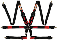 Click for a larger picture of RaceQuip 6-Point FHR Sedan 2/3x2 FIA Harness, Pull Down