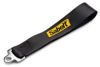 Click for a larger picture of Sabelt Door Strap Pull, 220mm Length, 9.5mm Hole Dia, Black