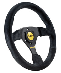 Click for a larger picture of Sabelt 2010X Steering Wheel, No Dish, Black Suede, 330mm