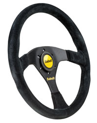 Click for a larger picture of Sabelt 2007X Steering Wheel, No Dish, Black Suede, 350mm