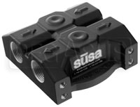 Click for a larger picture of Setrab Remote Oil Filter Head, M20 x 1.5 Nipple, M22 Ports