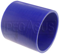 Click for a larger picture of Blue Silicone Hose Coupler, 4 inch ID, 4 inch Length