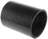 Click for a larger picture of Black Silicone Hose Coupler, 3 inch ID, 4 inch Length