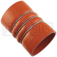 Click for a larger picture of Orange Silicone 500F CAC Hose, 4" ID, 6" Length