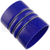 Click for a larger picture of Blue Silicone 350F CAC Hose, 5.00" ID, 6" Length