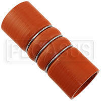Click for a larger picture of Orange Silicone 500F CAC Hose, 2" ID, 6" Length