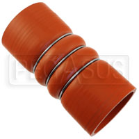 Click for a larger picture of Orange Silicone 500F CAC Hose, 2.50" ID, 6" Length