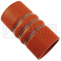 Click for a larger picture of Orange Silicone 500F CAC Hose, 3" ID, 6" Length