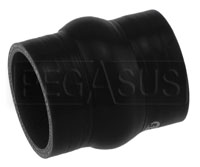 Click for a larger picture of Black Silicone Hump Hose, 2 inch ID