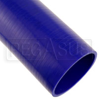 Large photo of Blue Silicone Hose, Straight, 4 inch ID, 1 Meter Length, Pegasus Part No. SHL102-BLUE