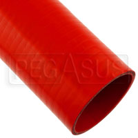 Click for a larger picture of Red Silicone Hose, Straight, 4 inch ID, 1 Foot Length