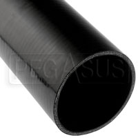 Click for a larger picture of Black Silicone Hose, Straight, 4 1/2 inch ID, 1 Meter Length