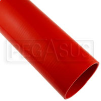 Click for a larger picture of Red Silicone Hose, Straight, 5 inch ID, 1 Foot Length
