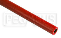 Click for a larger picture of Red Silicone Hose, Straight, 1/2 inch ID, 1 Meter Length