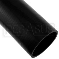 Click for a larger picture of Black Silicone Hose, Straight, 4 inch ID, 1 Foot Length