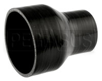 Click for a larger picture of Black Silicone Hose, 4.00 x 2 1/2 inch ID Straight Reducer