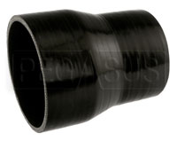 Click for a larger picture of Black Silicone Hose, 4.00 x 3 1/4 inch ID Straight Reducer