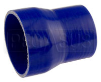 Click for a larger picture of Blue Silicone Hose, 4.00 x 3 1/4 inch ID Straight Reducer