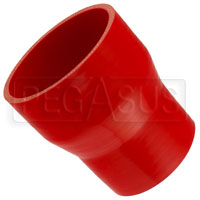 Click for a larger picture of Red Silicone Hose, 4.00 x 3 1/4 inch ID Straight Reducer