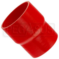 Click for a larger picture of Red Silicone Hose, 4.00 x 3 1/2 inch ID Straight Reducer