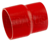Click for a larger picture of Red Silicone Hose, 4.00 x 3 1/2 inch ID Straight Reducer