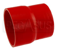 Click for a larger picture of Red Silicone Hose, 4 1/2 x 4.00 inch ID Straight Reducer