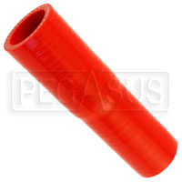 Click for a larger picture of Red Silicone Hose, 1 1/8 x 1 inch ID Straight Reducer