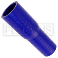 Large photo of Blue Silicone Hose, 1 3/8 x 1 1/8 inch ID Straight Reducer, Pegasus Part No. SR35.28-BLUE