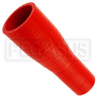 Click for a larger picture of Red Silicone Hose, 1 1/2 x 1 inch ID Straight Reducer